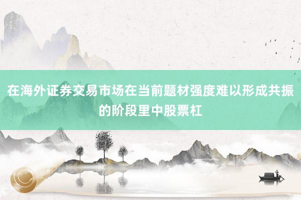 在海外证券交易市场在当前题材强度难以形成共振的阶段里中股票杠